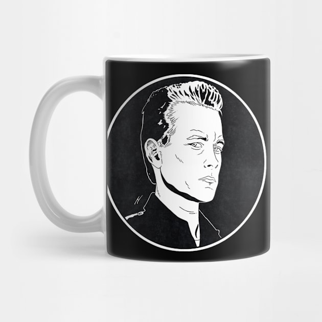 T1000 - Terminator 2 (Circle Black and White) by Famous Weirdos